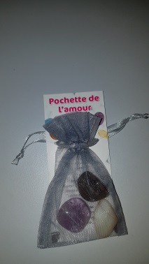 Pochette de l\'amour avec mini-carte (Pierres roulées)